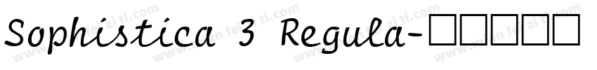 Sophistica 3 Regula字体转换